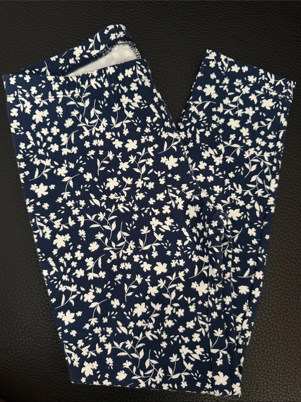 Old Navy Navy and White Floral Kids Leggings